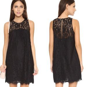 JOIE Lace Sleeveless Shift Fahfia B Dress, Black, Medium